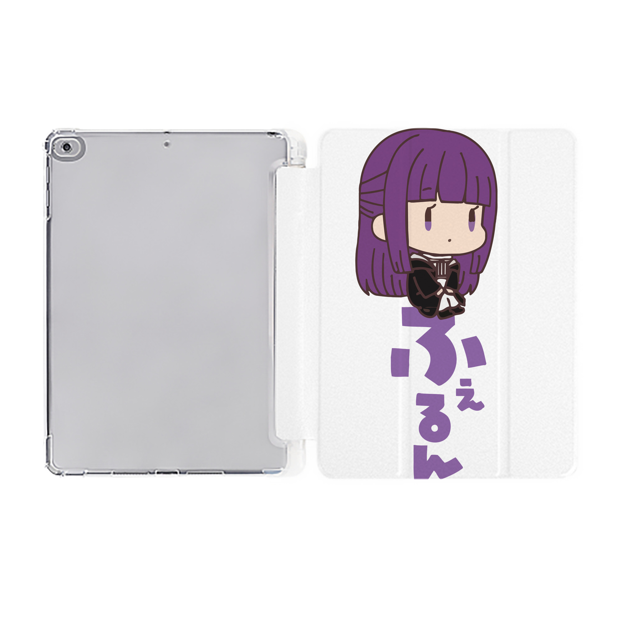 （画像用） 葬送のフリーレン Frieren IPad ケース ペン収納付き 三つ折りスタンド PUレザー×シリコン 対応機種9.5/10.5/10.9インチ